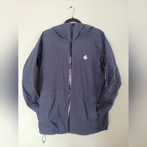 Men's Waterproof Hooded Raincoat in Slate Blue